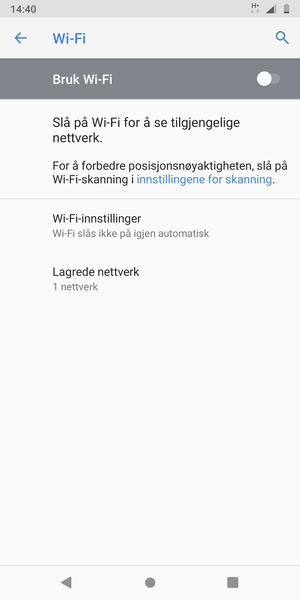 Slå på Wi-Fi