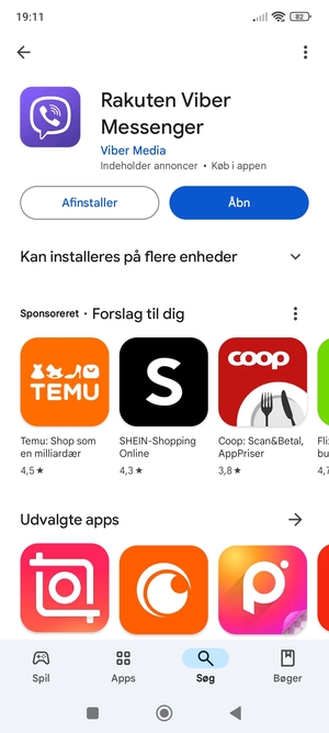 Vælg Åbn