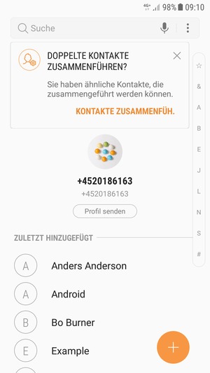 Wählen Sie die Menü-Taste