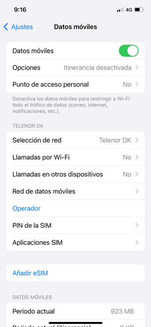 Seleccione Opciones