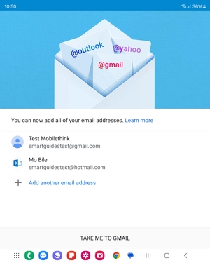Select TAKE ME TO GMAIL