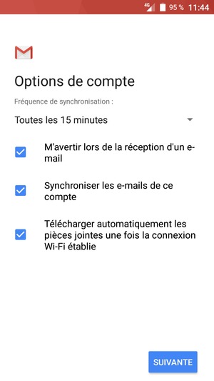 Sélectionnez SUIVANTE