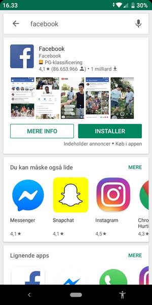Vælg appen