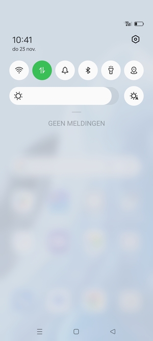 Schuif naar beneden in het bovenste menu opnieuw