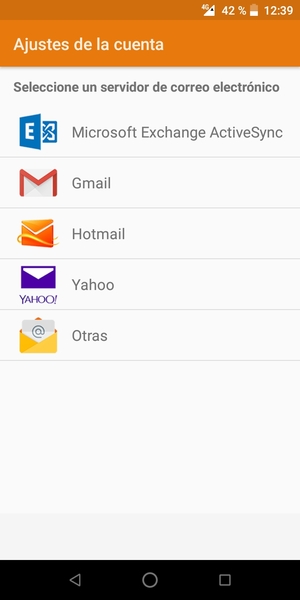 Seleccione Hotmail