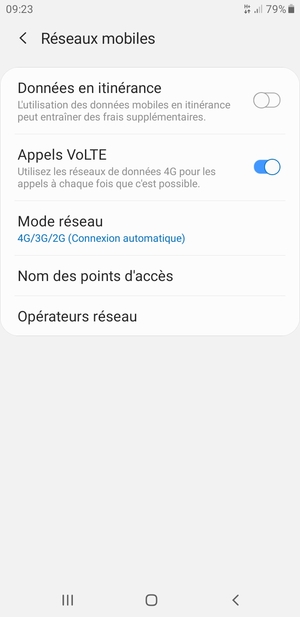 Sélectionnez Nom des points d'accès