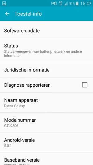 Selecteer Software-update