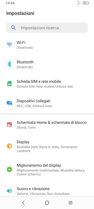 Seleziona Scheda SIM e rete mobile