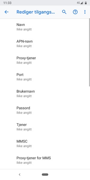 Skriv inn MMS-informasjon