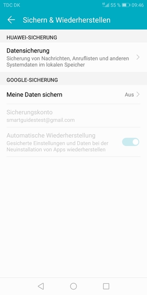 Wählen Sie Meine Daten sichern