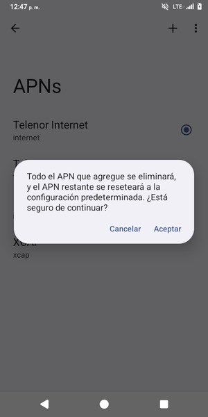 Seleccione Aceptar