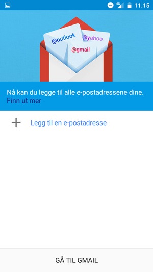 Velg Legg til en e-postadresse
