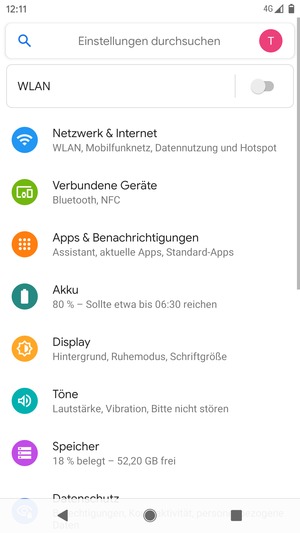 Schalten Sie WLAN ein