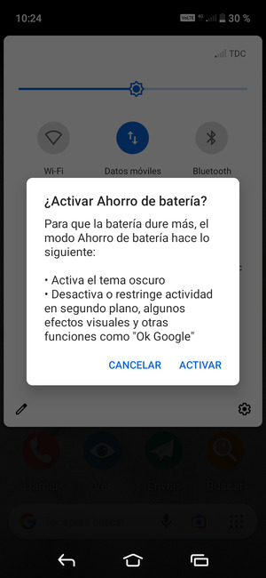 Seleccione ACTIVAR
