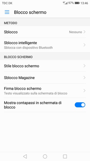 Seleziona Sblocco