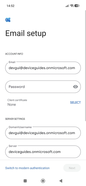 Enter your password