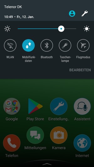 Stellen Sie die Helligkeit auf das erforderliche Niveau