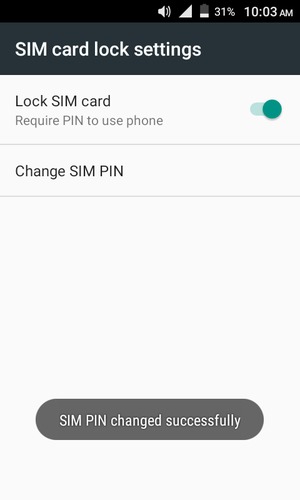 Your SIM PIN has been changed