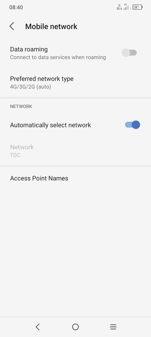 Select Access Point Names