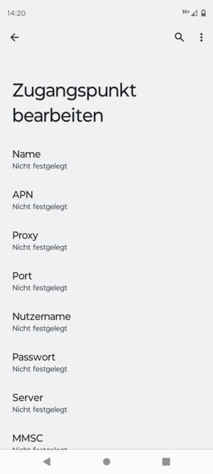 Geben Sie Internet-Informationen ein