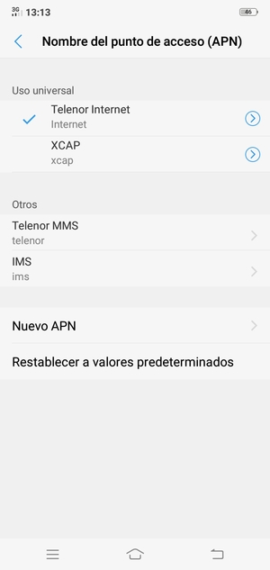 Seleccione Restablecer a valores predeterminados