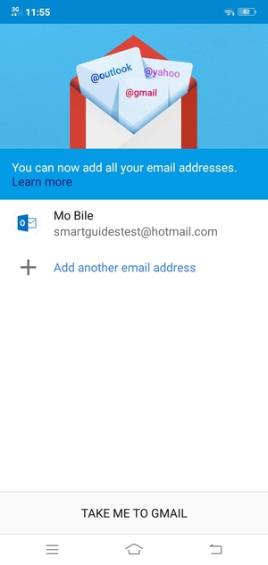 Select TAKE ME TO GMAIL