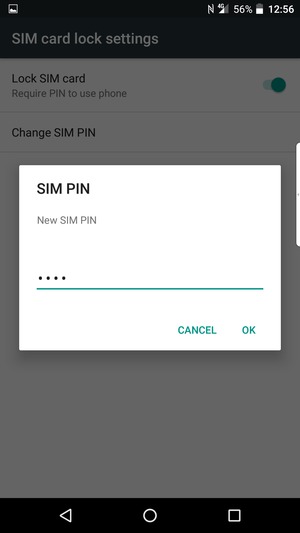 Enter your New SIM PIN and select OK