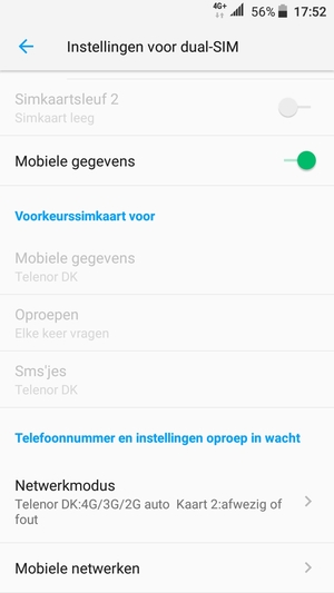 Scroll naar en selecteer Mobiele netwerken