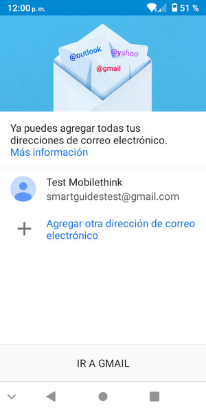 Seleccione IR A GMAIL