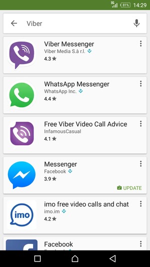 Select the app