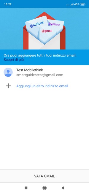 Seleziona VAI A GMAIL