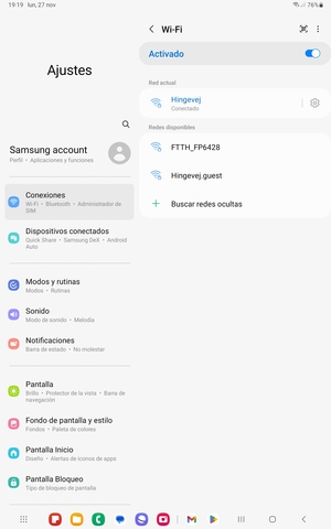Ahora está conectado a la red Wi-Fi