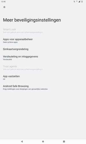 Selecteer Simkaartvergrendeling