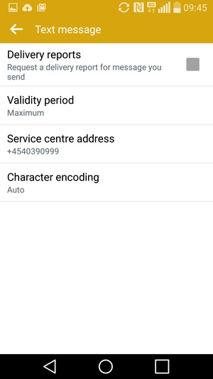 Select Service centre address