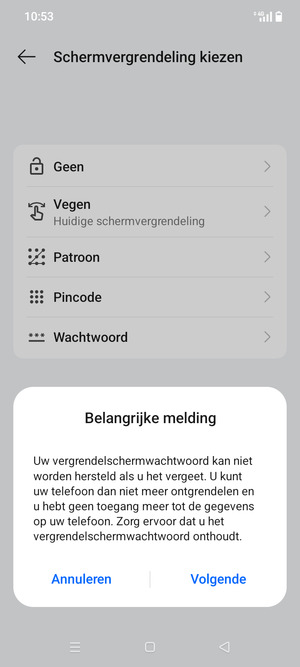Selecteer Volgende