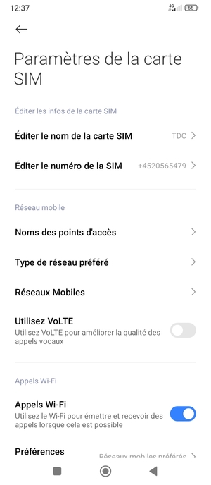 Sélectionnez Noms des points d'accès