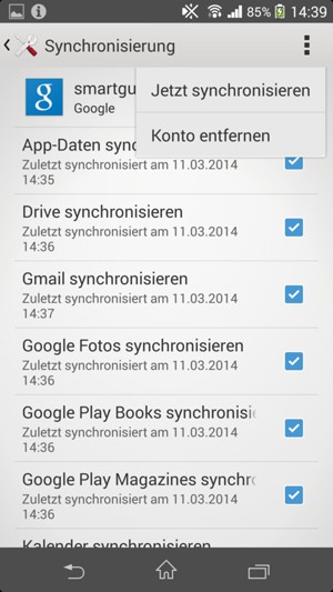 Wählen Sie Jetzt
synchronisieren