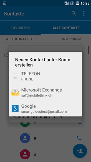 Wählen Sie Ihr Google Konto