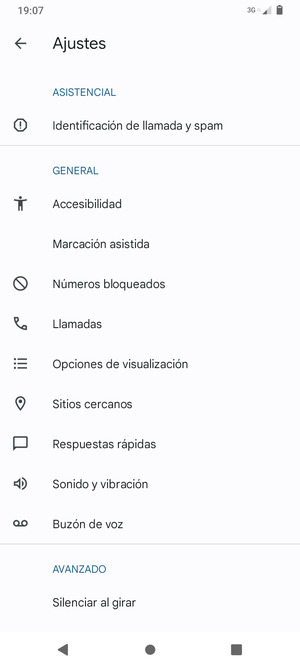 Seleccione Buzón de voz