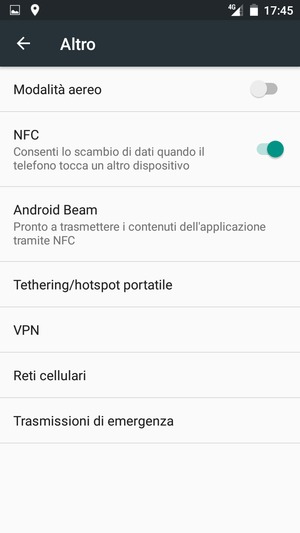 Seleziona Reti cellulari