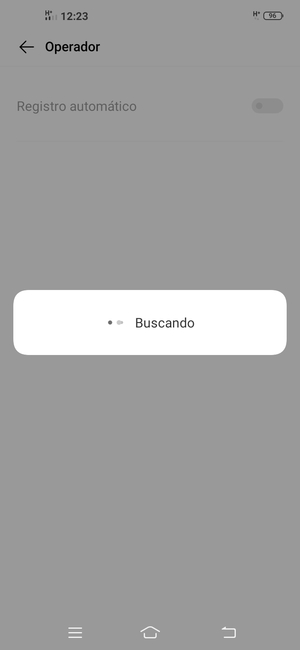 Espere a que la búsqueda termine
