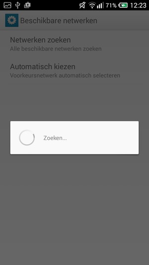 Wacht tot de zoekopdracht beëindigd is