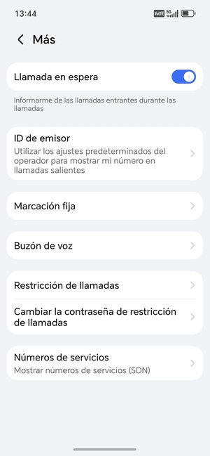 Seleccione Buzón de voz