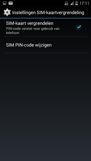 Selecteer SIM PIN-code wijzigen