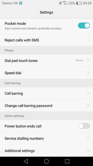 Scroll to and select Additional settings