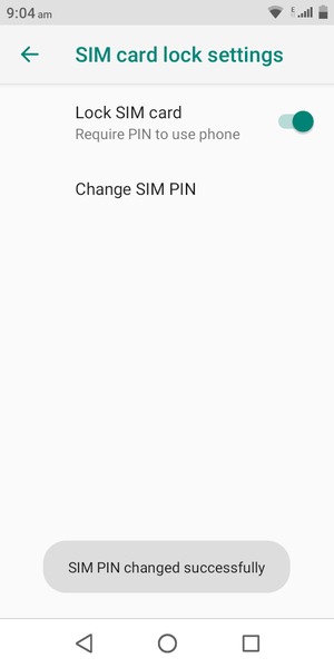 Your SIM PIN has been changed