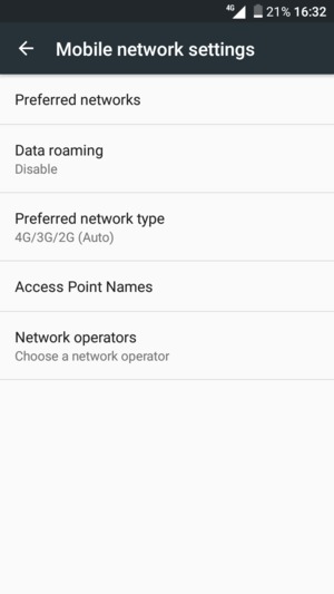 Select Access Point Names