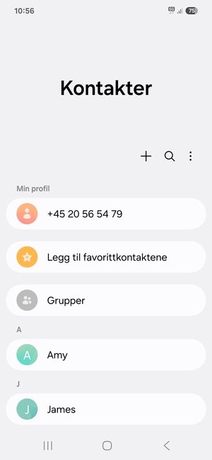 Velg menyknappen