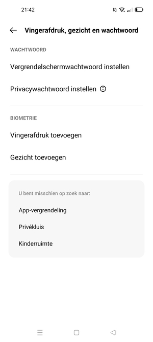 Selecteer Vergrendelschermwachtwoord instellen