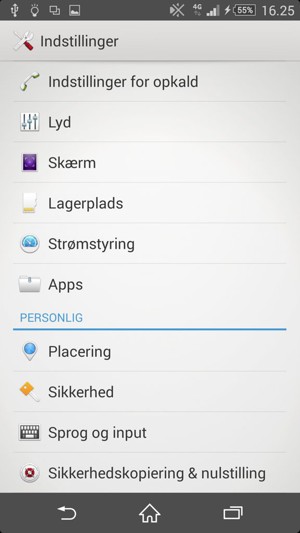 Vælg Strømstyring